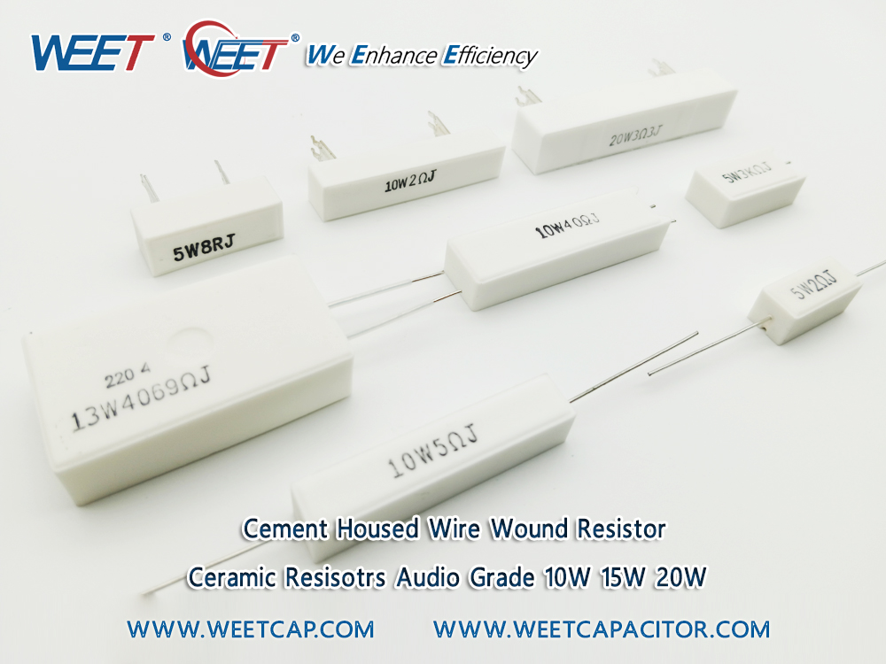 WEET Ceramic Cement Housed Wire Wound Resistors Audio Grade 5W 10W 15W 20W 0.1Ohm to 990Ohm