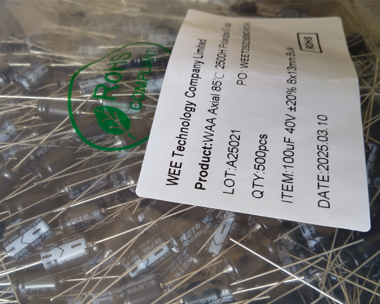 WEET-WAA-40VDC-100uF-Axial-Kondensator-Cathode-Aluminum-Foil-Factory