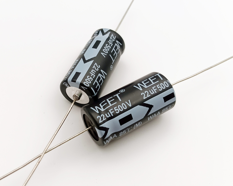 WEET-WAA-500VDC-22uF-High-Voltage-Lying-Axial-Leaded-Vishay-39D-Series-Factory