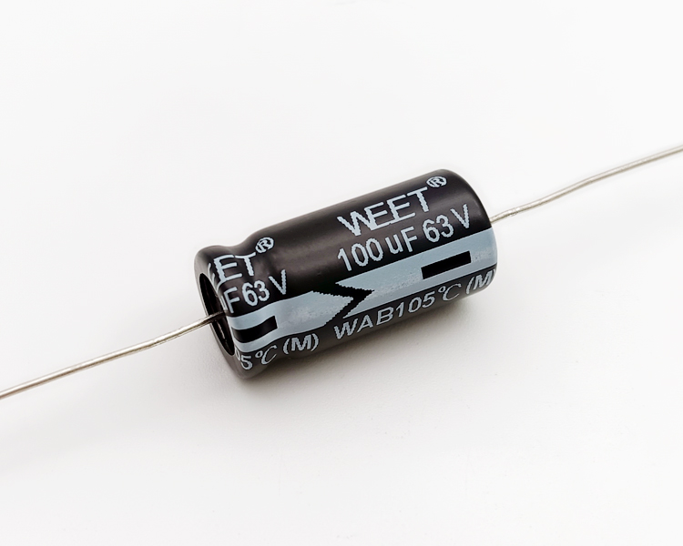 WEET-WAB-63VDC-100uF-Axial-Ecap-Cross-ELNA-For-Dynamics-and-Acoustics-Hifi