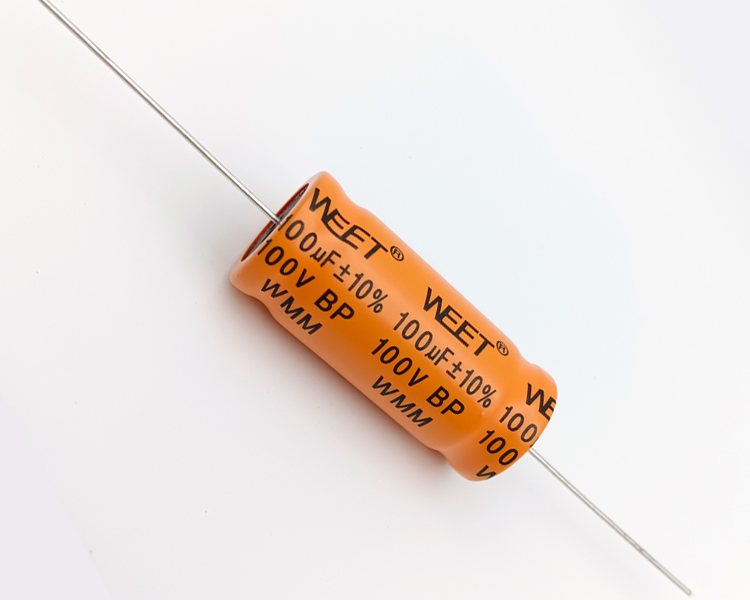 WEET-WMM-100mfd-100V-Non-Polarity-Aluminum-Ecap-For-Frequency-Divider-Crossover
