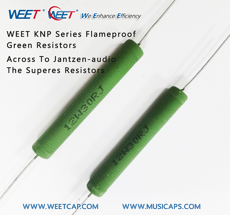 WEET-KNP-Series-Flameproof-Green-Resistors-Across-To-Jantzen-audio-The-Superes-Resistors-10W-12W-15W