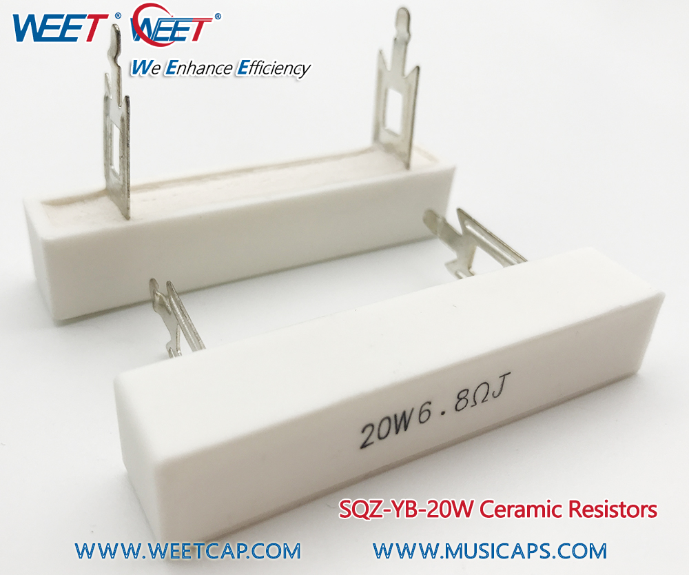 WEET-SQZ-YB-Series-Radial-Cement-Ceramic-Resistor-Standing-Type-20W-3.3Ohm-3.9Ohm-8.2Ohm-6.8Ohm-18Ohm.