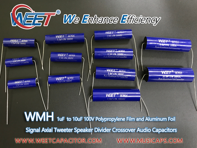 WEET-WMH-1uF-to-10uF-100V-Polypropylene-Film-and-Aluminum-Foil-Signal-Axial-Tweeter-Speaker-Divider-Crossover-Audio-Capacitors